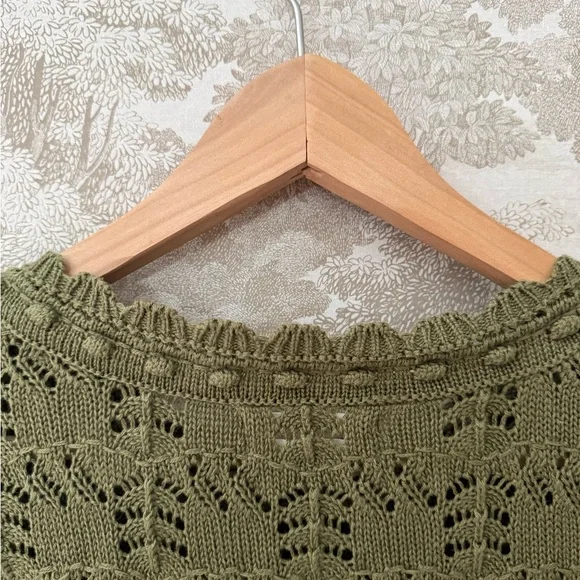 Anthropologie 100% cotton pointelle sweater - Picture 5 of 6